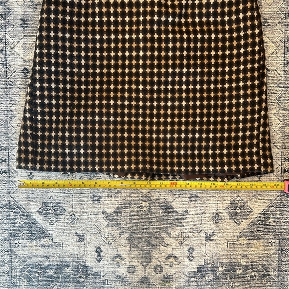 🍂ANN TAYLOR | LOFT | PLAID PLEATED SKIRT | BROWN & BLACK | SIZE 2 PETITE - Picture 8 of 10